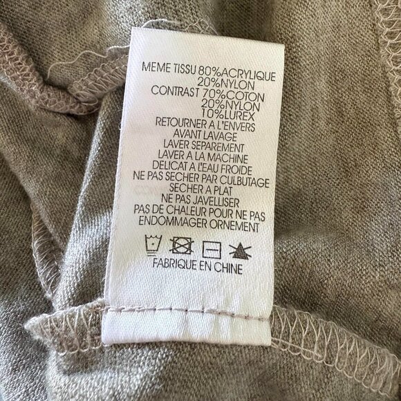 size SMALL tan cardigan MISS ME lace rhinestones embellished button up ombre S - Picture 11 of 11